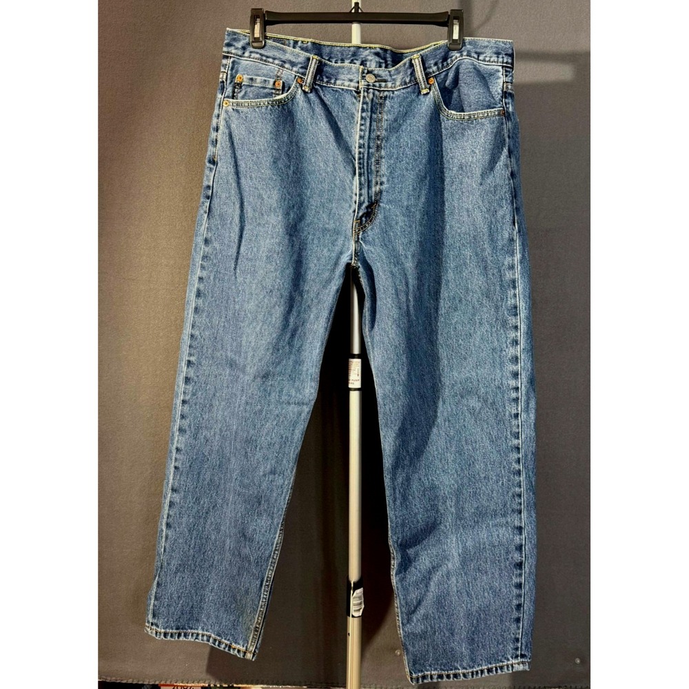 Levi's 550 Relaxed Fit Jeans Mens Size 42x30 Dark Wash Denim Blue Very Good Cond